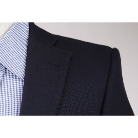 Richard James Savile Row Navy Blue Knit Woven Wool 2-Btn Slim Fit Blazer 36S - Picture 4 of 10